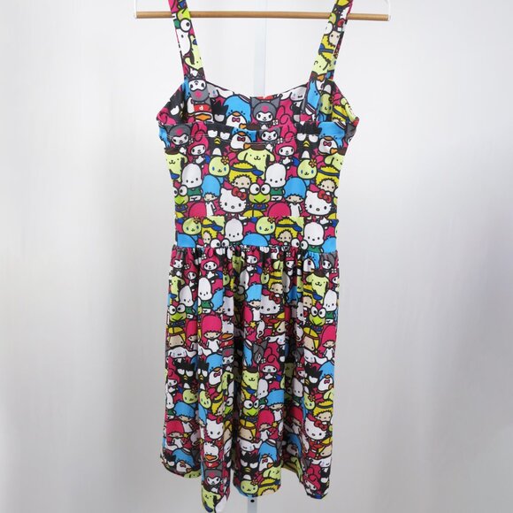 RARE Japan LA for Sanrio Fit and Flare Skater Dress, All Over Pattern Size M - Picture 8 of 9